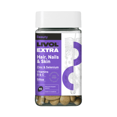 LIVOL EXTRA tabletės HAIR, NAIL, SKIN N90