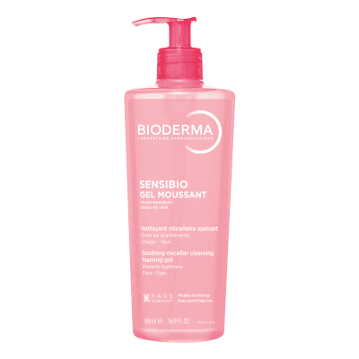 BIODERMA raminantis micelinis gelinis prausiklis jautriai odai SENSIBIO GEL MOUSSANT, 500 ml