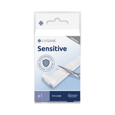 LIVSANE Sensitive pleistro juostelė 1 m x 6 cm