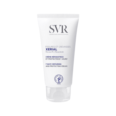 SVR minkštinamasis kremas su šlapalu suskilinėjusiai pėdų, alkūnių, rankų odai XERIAL 50 ml