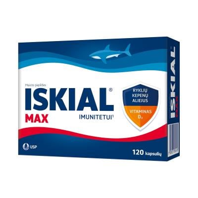 ISKIAL MAX ryklio kepenų aliejus + D3, N120