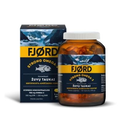 FJORD STRONG OMEGA-3 žuvų taukų kapsulės N80