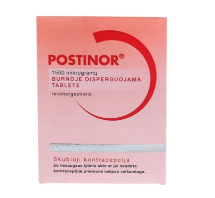 POSTINOR 1,5 mg burnoje disperguojama tabletė, N1