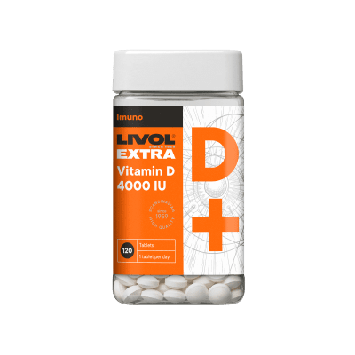 LIVOL EXTRA Vitamin D 4000TV kramtomosios tabletės N120