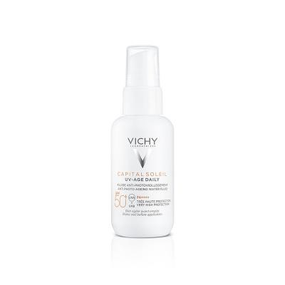 VICHY nuo fotosenėjimo saugantis vandens pagrindo fluidas CAPITAL SOLEIL UV-AGE DAILY, SPF50+, 40 ml