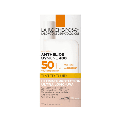 LA ROCHE-POSAY ANTHELIOS, apsauginis veido fluidas su atspalviu, SP50+, 50 ml