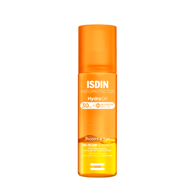 Fotoprotector ISDIN Hydro Oil apsauginis dvifazis aliejus kūnui SPF 30, 200 ml