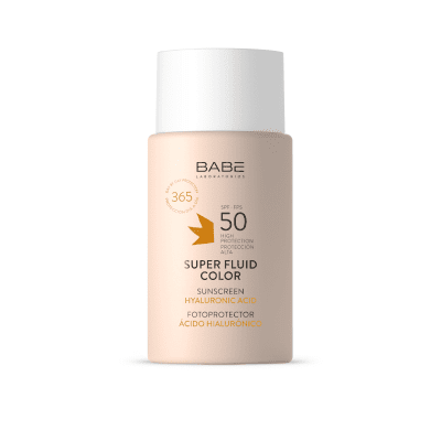 BABE, SUPER FLUID COLOR SPF50, apsauginė emulsija veidui su spalva, 50 ml