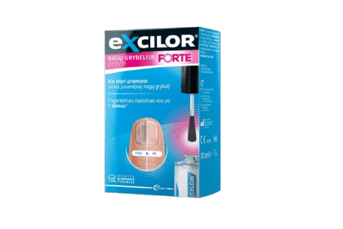 EXCILOR Forte teptukas nagų grybeliui gydyti 30 ml