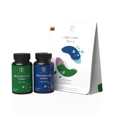 SAPIENS multivitaminai vyrams (Rytas + Vakaras) tabletės N60
