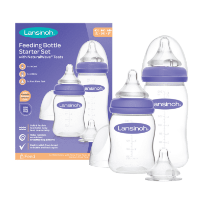 Lansinoh maitinimo buteliukų pradinis komplektas 160 ml + 240 ml