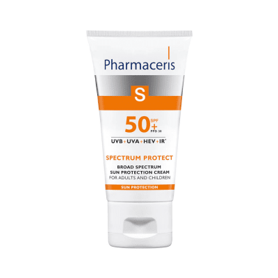 PHARMACERIS S plataus spektro apsauginis kremas veidui SPF50+, 50 ml