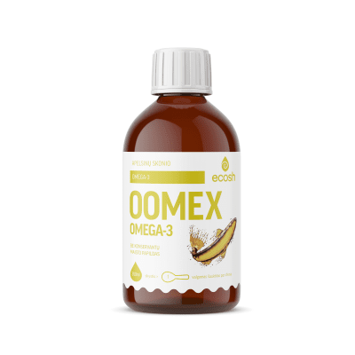 ECOSH žuvų taukai, apelsinų skonio OOMEX 300 ml