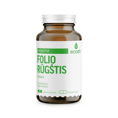ECOSH bioaktyvi folio rūgštis 800 µg kapsulės, N90