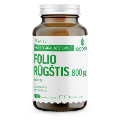 ECOSH bioaktyvi folio rūgštis 800 µg kapsulės, N90