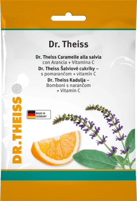 DR. THEISS apelsinų skonio šalavijų ledinukai su vitaminu C 75 g