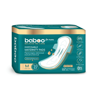 Baboo naktiniai įklotai po gimdymo, M dydis, N10