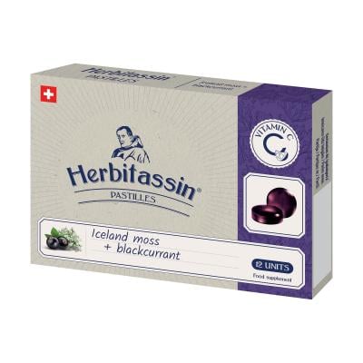 Herbitassin gerklės pastilės Iceland moss HYDRO N12