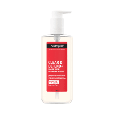 NEUTROGENA kasdienis prausiamasis gelis CLEAR & DEFEND+ FACIAL 200 ml