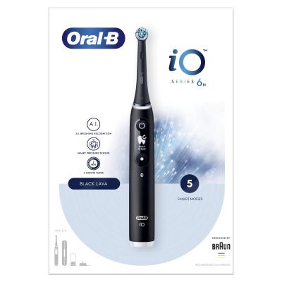 ORAL B elektrinis dantų šepetėlis iO 6 series, juodas