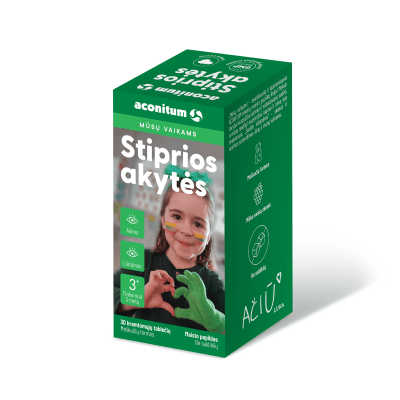 Aconitum kramtomosios tabletės Stiprios akytės N30