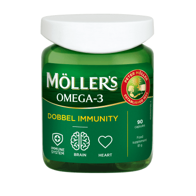 Möllers OMEGA-3 Dobbel Immunity kapsulės N90