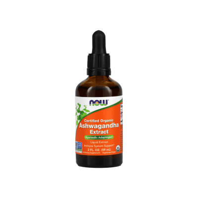 NOW Ašvagandos ekstrakto lašai CERTIFIED ORGANIC ASHWAGANDHA 59 ml