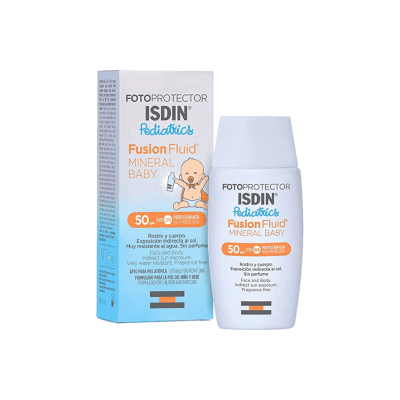 Fotoprotector ISDIN Pediatrics apsauginė mineralinė emulsija vaikams ir kūdikiams SPF 50+, 50 ml