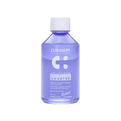 CURASEPT skalavimo skystis, kramtomos gumos skonio JUNIOR 250 ml