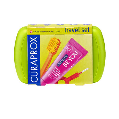 CURAPROX kelioninis rinkinys Travel Set, žalias