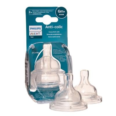 Žindukas AVENT "Anti-colic" silikoninis greita tėkmė (4) N2 SCY764/02