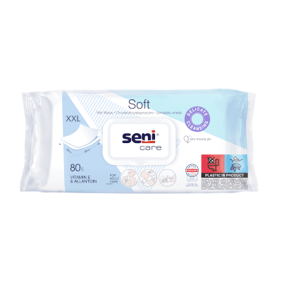 SENI CARE drėgnos servetėlės su vitaminu E, N80