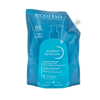 BIODERMA GEL-DOUCHE ECOREFILL prausiklis sausai odai 1l