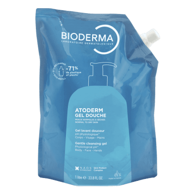 BIODERMA GEL-DOUCHE ECOREFILL prausiklis sausai odai 1l