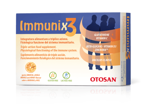 OTOSAN IMMUNIX 3 apelsinų ir medaus skonio tabletės, N40