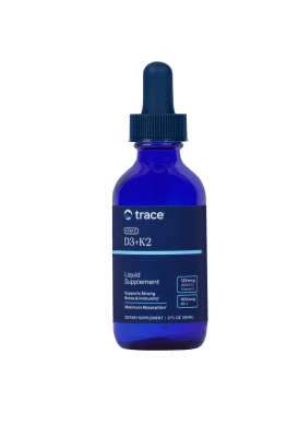 TRACE MINERALS vitamino D3 ir K2 396 dozės, 59 ml
