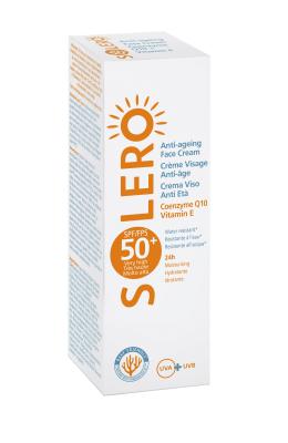 SOLERO drėkinamasis veido kremas nuo saulės SPF 50+, 50 ml