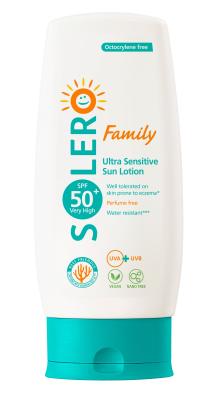 SOLERO SPF 50+ nuo saulės poveikio saugantis losjonas itin jautriai odai 200 ml