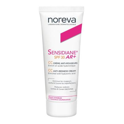 NOREVA veido raudonį mažinantis toninis CC kremas SENSIDIANE® AR+, SPF 30, 40 ML