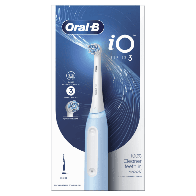 Elektrinis dantų šepetėlis ORAL-B iO3, Ice Blue, N1