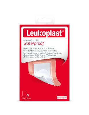 LEUKOPLAST Leukomed T plus vandeniui atsparus sterilus lipnus absorbuojantis tvarstis 5 x 7,2 cm N5