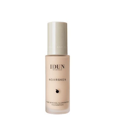 IDUN Minerals skystas makiažo pagrindas lengvai maskuojantis Norrsken Saga Nr. 1203 (neutral light), 30 ml