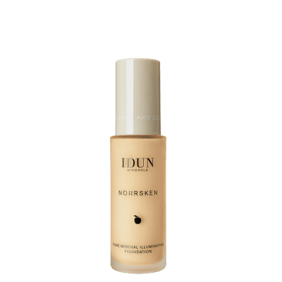 IDUN Minerals skystas makiažo pagrindas lengvai maskuojantis Norrsken Svea Nr. 1209 Warm Medium, 30 ml