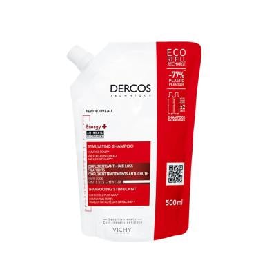 VICHY DERCOS ENERGY ŠAMPŪNAS (REFILL) PAKUOTĖ, 500ml