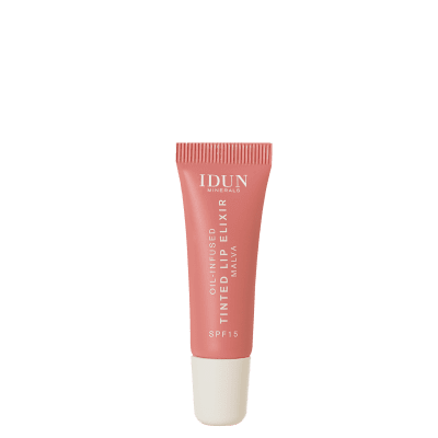 IDUN Minerals atspalvį suteikiantis lūpų aliejus-eliksyras Malva, 8 ml
