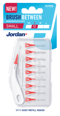 JORDAN „Clinic S“ tarpdančių šepetėliai, 0,5 mm. 10 vnt.