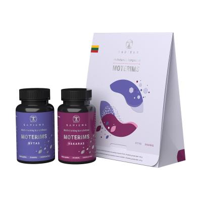 SAPIENS Multivitaminų kompleksas moterims (Rytas + Vakaras), 60 tablečių