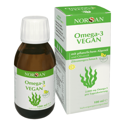 NORSAN OMEGA-3 VEGAN citrinų skonio aliejus, 100 ml