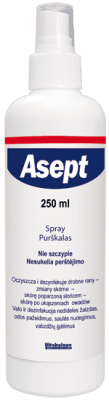 ASEPT SPRAY išorinis odos purškalas 250ml