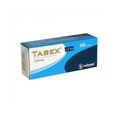 Tabex 1,5 mg plėvele dengtos tabletės N100